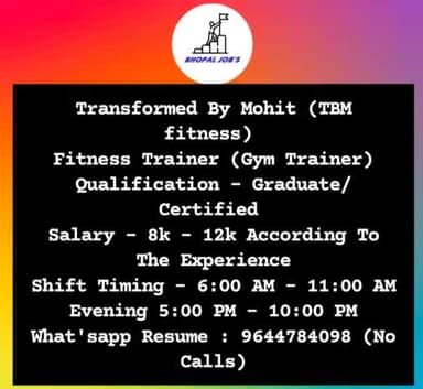 इस वेकेंसी को अपने जरूरतमंद लोगों के साथ शेयर करे। ❤️
#Bhopal #Bhopaljobs #Vacancy #Jobs #indore #indorejob #mpjobs