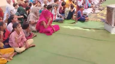 #रैपुरा पन्ना ग्राम हरदुआ मे श्रीअर्जुन यादव जी की माता जी की तेरहवीं के में संपन्न हुआ 24 घंटे का श्री दुर्गा चालीसापाठ