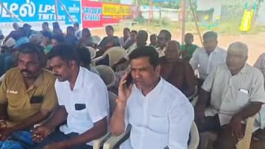 ஊத்துக்குளி: காவுத்தம்பாளையத்தில் துணை மின் நிலையம் அமைப்பதற்கு எதிர்ப்பு தெரிவித்து பொதுமக்கள், விவசாயிகள் உண்ணாவிரத போராட்டம்