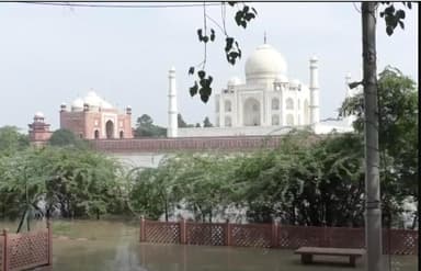 ताजमहल को कोई खतरा नहीं है: यमुना का पानी उसकी दीवारों तक पहुंचने पर एएसआई #ताजमहल