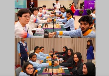 एशियन गेम्स 2022 में चेस टीम इवेंट में भारत की महिला और पुरुष टीम ने जीते रजत पदक #एशियन_गेम्स
