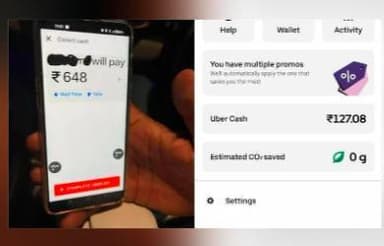 किराए का फर्ज़ी स्क्रीनशॉट दिखाकर उबर ड्राइवर ने की ठगी: तस्वीरें शेयर कर दिल्ली का शख्स #कैब #ठगी