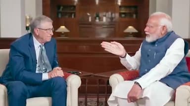 हमारे यहां बच्चा मां को आई बोलता है, मैं मज़ाक में कहता हूं कि अब वह एआई भी बोलता है: बिल गेट्स से पीएम मोदी #एआई