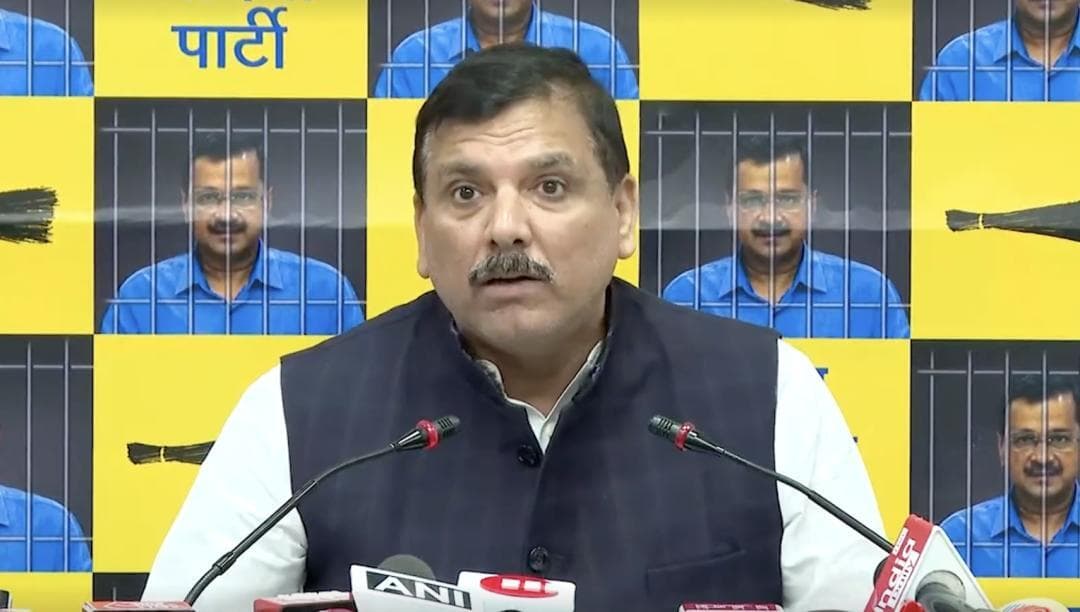 शराब घोटाला मामला बीजेपी की देन है, साज़िश के तहत केजरीवाल की गिरफ्तारी हुई: संजय सिंह #शराब_घोटाला