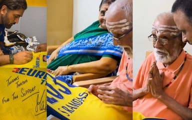 धोनी ने 103 वर्षीय सुपरफैन के लिए साइन की स्पेशल जर्सी, सीएसके ने शेयर किया वीडियो #धोनी #खेल #क्रिकेट
