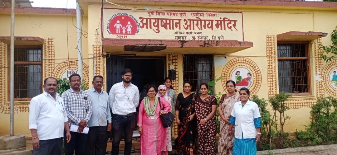 आज दिनांक 3 9 2024 रोजी प्राथमिक आरोग्य केंद्र सणसर येथे एडल्ट बीसीजी लसीकरण सत्र