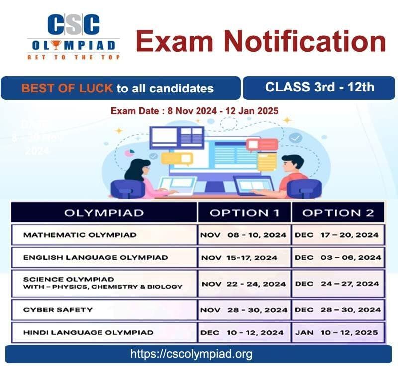 Olympiad Exam Notification....