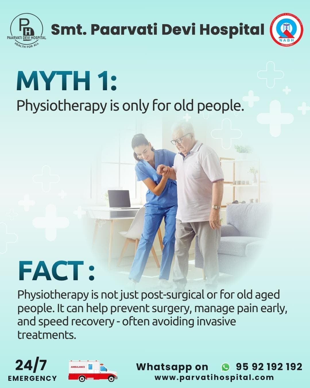 Physiotherapy – Myths & Facts | Smt. Parvati Devi Hospital (Amritsar)
<nis:link nis:type=tag nis:id=physiotherapy nis:value=Physiotherapy nis:enabled=true nis:link/> <nis:link nis:type=tag nis:id=mythsandfacts nis:value=MythsAndFacts nis:enabled=true nis:link/> <nis:link nis:type=tag nis:id=physiocare nis:value=PhysioCare nis:enabled=true nis:link/> <nis:link nis:type=tag nis:id=smtparvatidevihospital nis:value=SmtParvatiDeviHospital nis:enabled=true nis:link/> <nis:link nis:type=tag nis:id=healthawareness nis:value=HealthAwareness nis:enabled=true nis:link/>