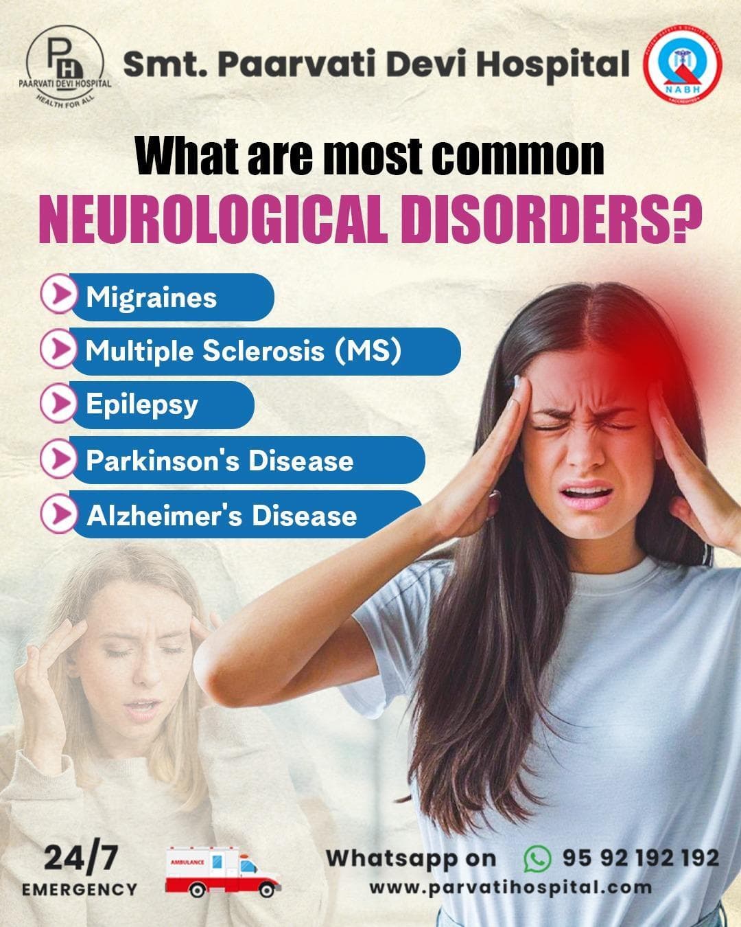 What are the most common NEUROLOGICAL DISORDERS?