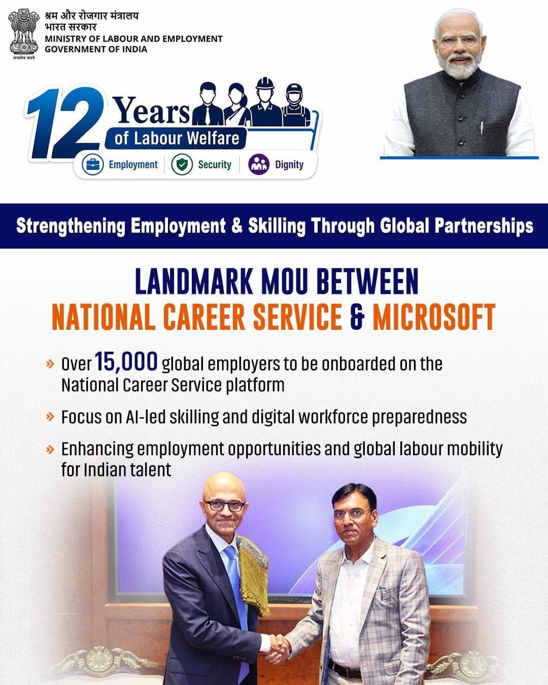 12 Years Of Labour Welfare
Strengthening employment and skilling through global partnerships ЁЯдЭ
#12YearaofLabourWelfare