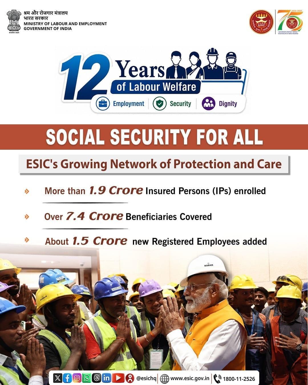 A stronger social security net for a stronger workforce. #12YearsOfLabourWelfare