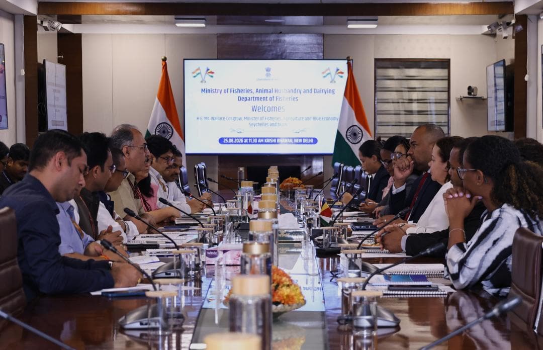 India–Seychelles Bilateral Meeting to Deepen Cooperation in Fisheries and Blue Economy