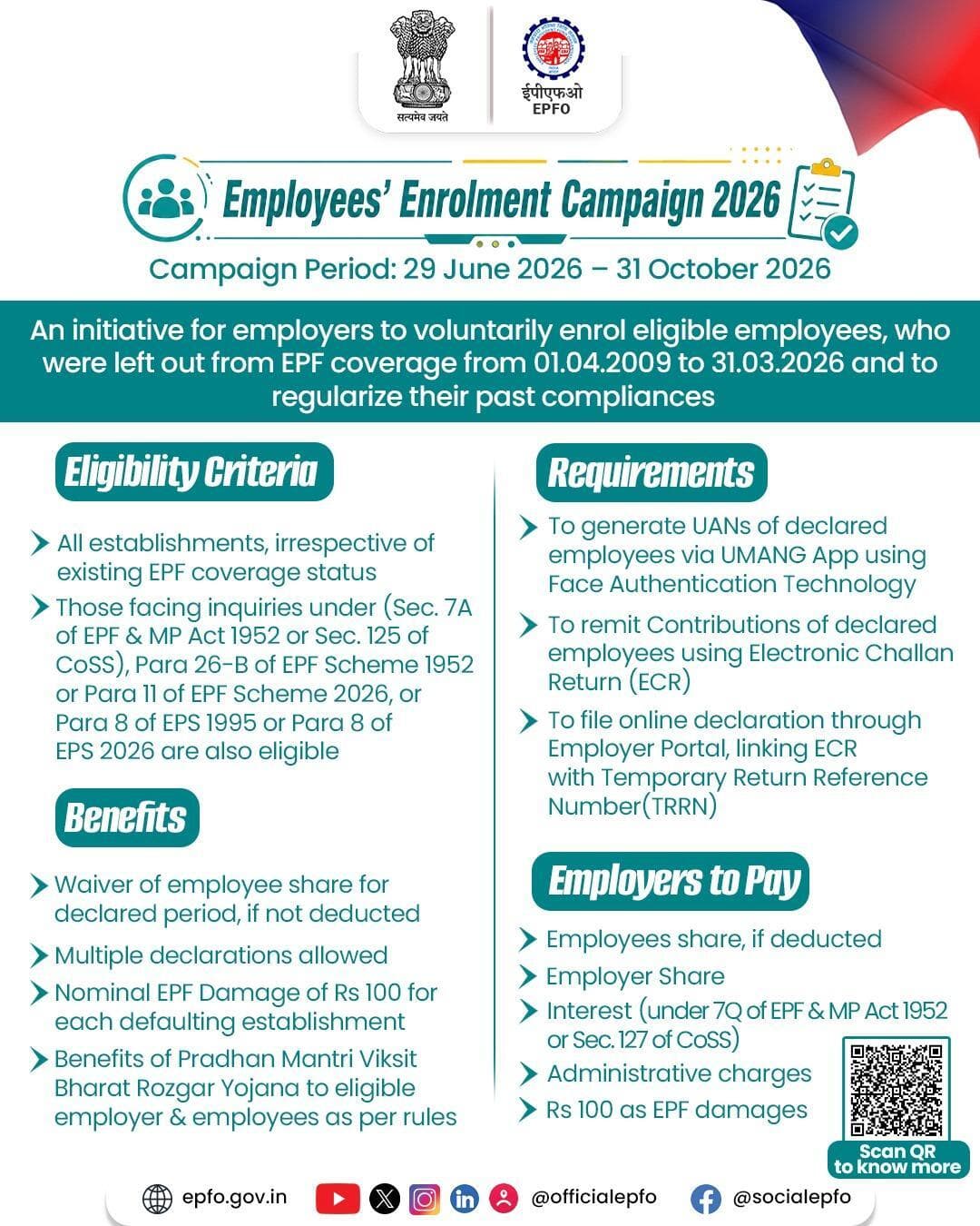 Employees’ Enrolment Campaign 2026
Campaign Period: 29 June 2026 – 31 October 2026