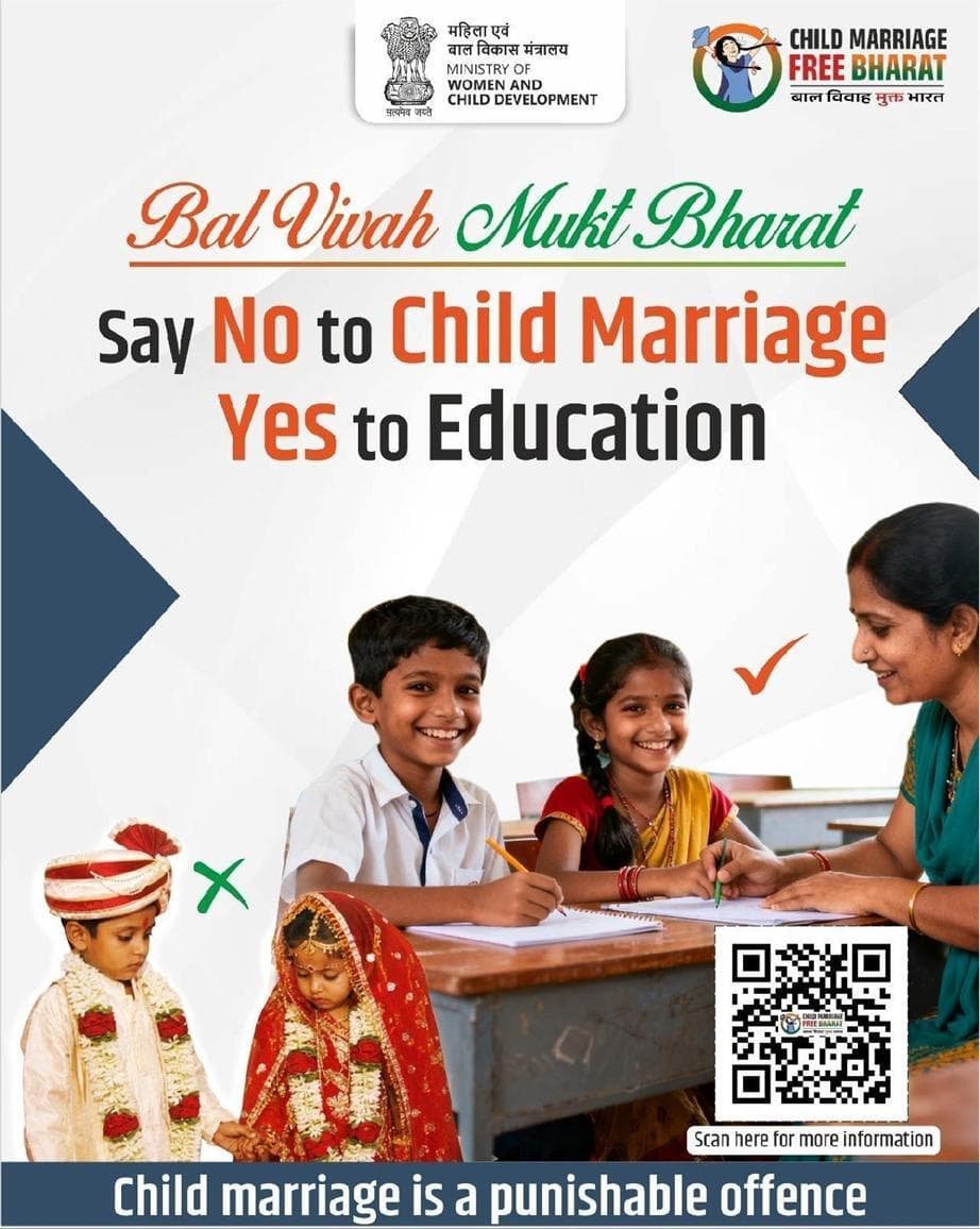 Say No to Child Marriage.
#StandAgainstChildMarriage #ChildMarriageFreeBharat