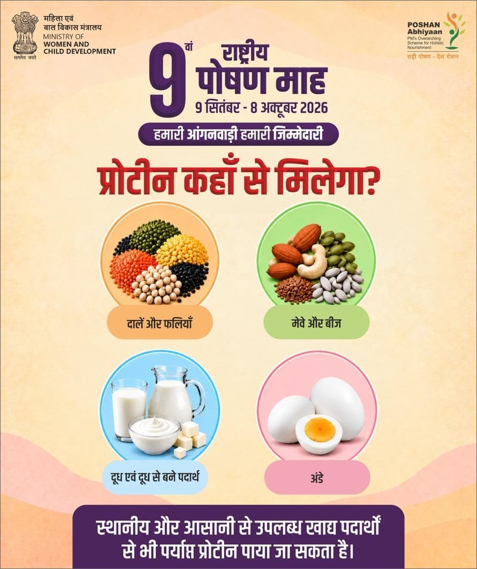 दालें, फलियाँ, मेवे, बीज, दूध, अंडे जैसे खाद्य पदार्थ प्रोटीन के अच्छे स्रोत हैं। आहार में इनका संतुलित समावेश करें।