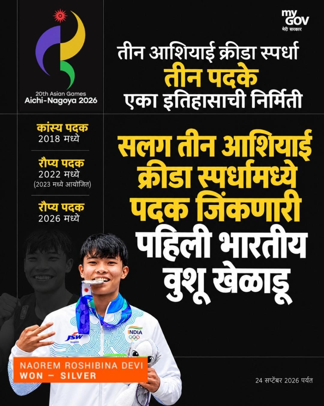 रोशिबिनाची ऐतिहासिक हॅटट्रिक! 🇮🇳