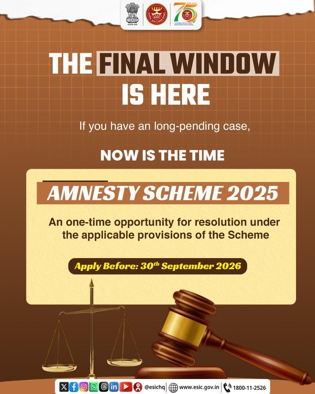 A pending case can be one step closer to resolution.
Last Date: 30th September 2026