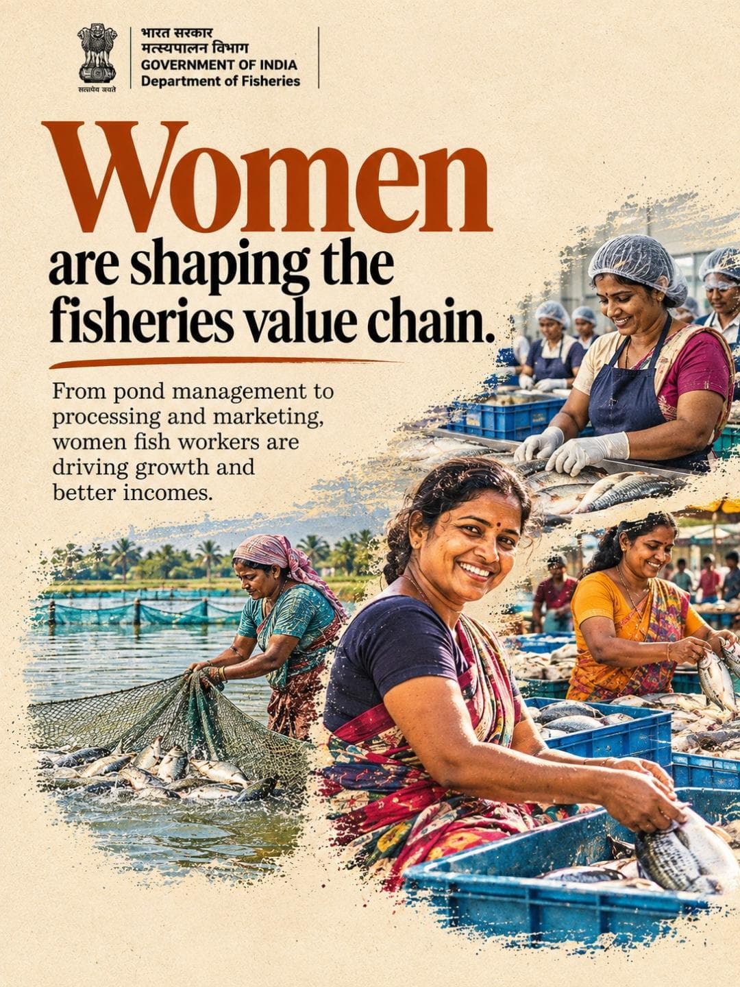 Women are shaping the fisheries value chain.
From pond management to processing